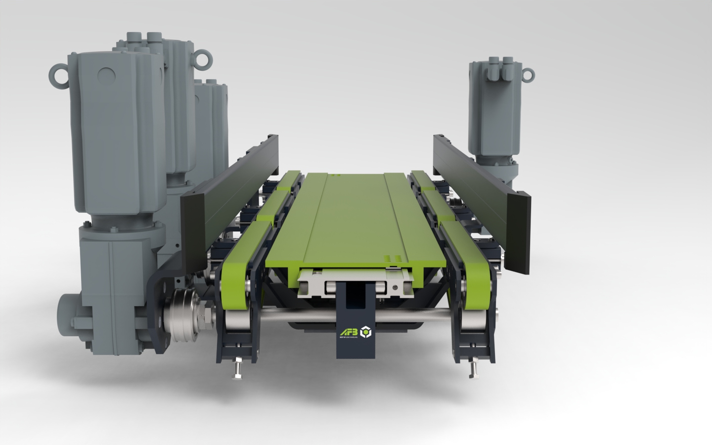 MINILOAD telescopic fork with three belt conveyors.1431